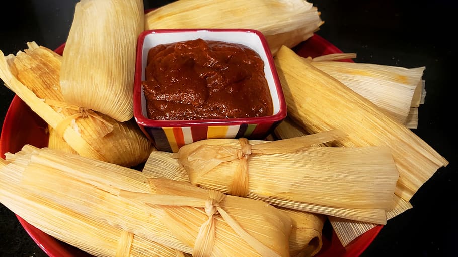 Tamales de la gastronomía de México